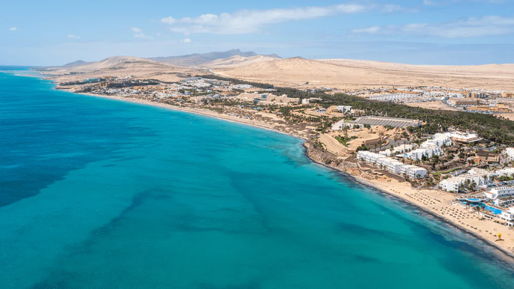 Luftbild Costa Calma_mit_Strand und Hotels